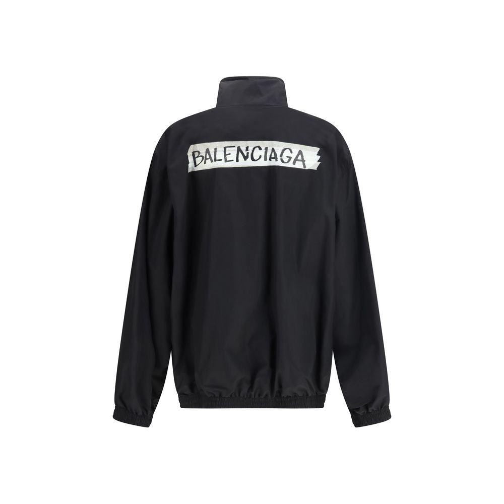 Balenciaga Black Cotton Shell Jacket | Regal Royce
