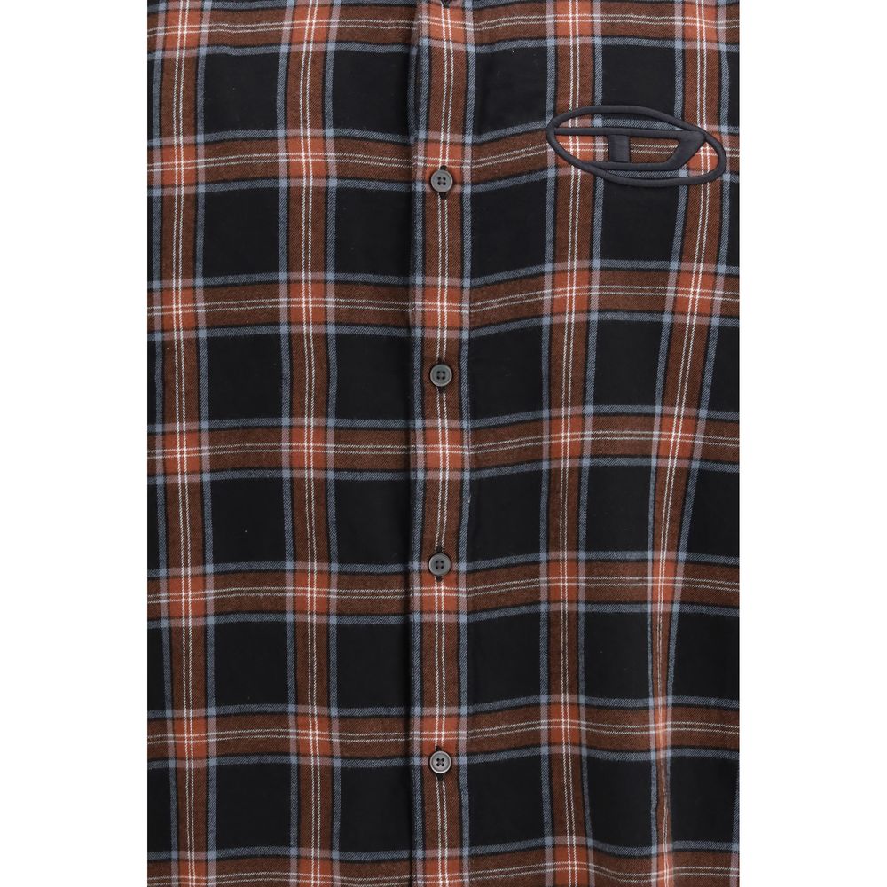 Diesel Blue Cotton Pattern Shirt | Regal Royce