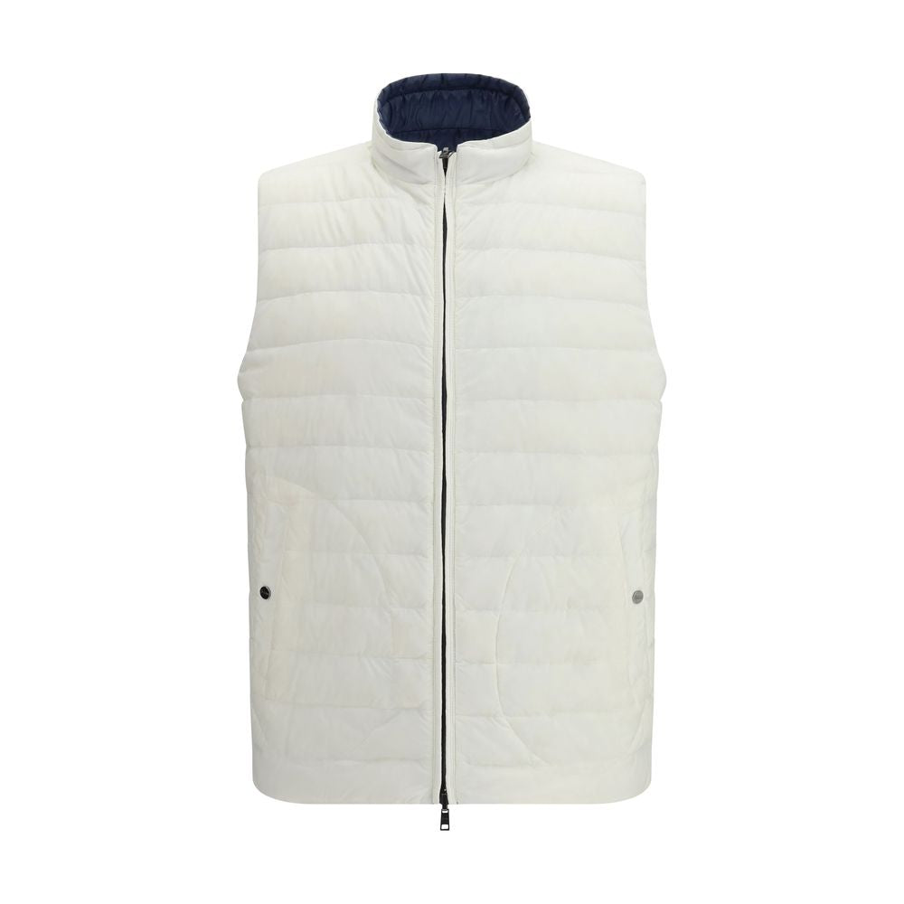 Herno White Polyamide Sleveless Jacket | Regal Royce