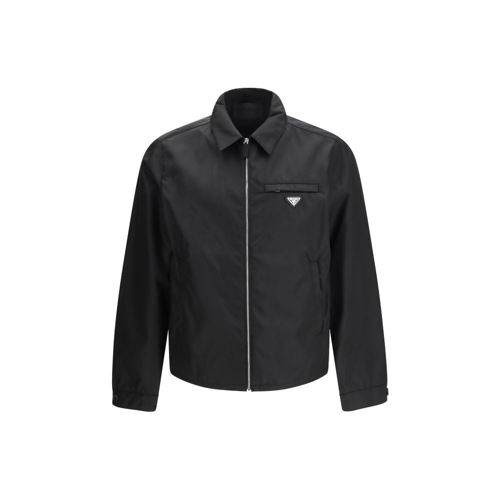Prada Black Recycled Polyamide Full-Length Jacket | Regal Royce