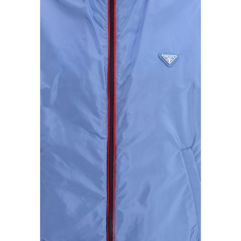 Prada Light Blue Recycled Polyamide Shell Jacket | Regal Royce