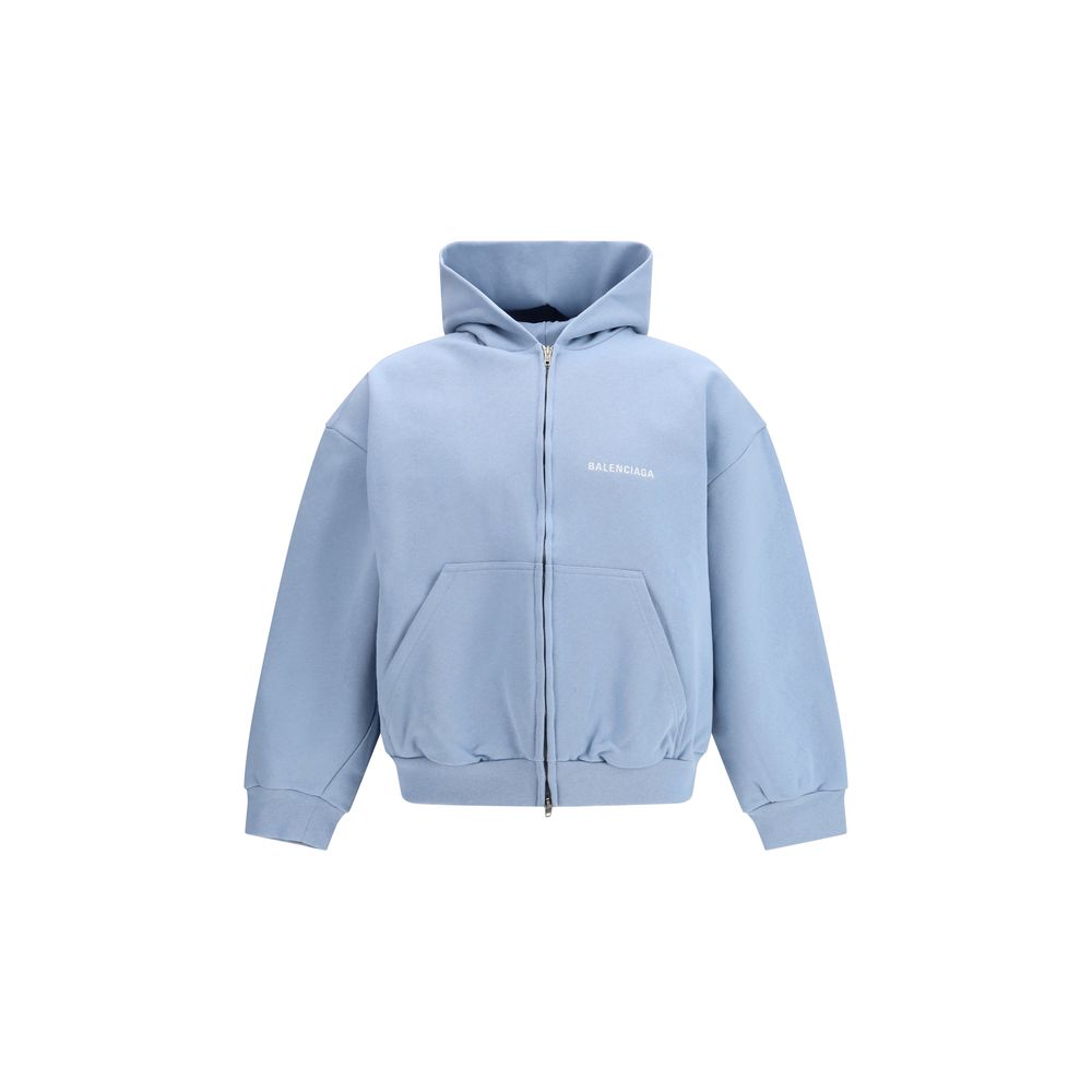 Balenciaga Light Blue Cotton Sweatshirt | Regal Royce