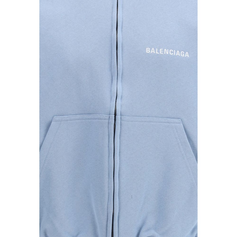 Balenciaga Light Blue Cotton Sweatshirt | Regal Royce