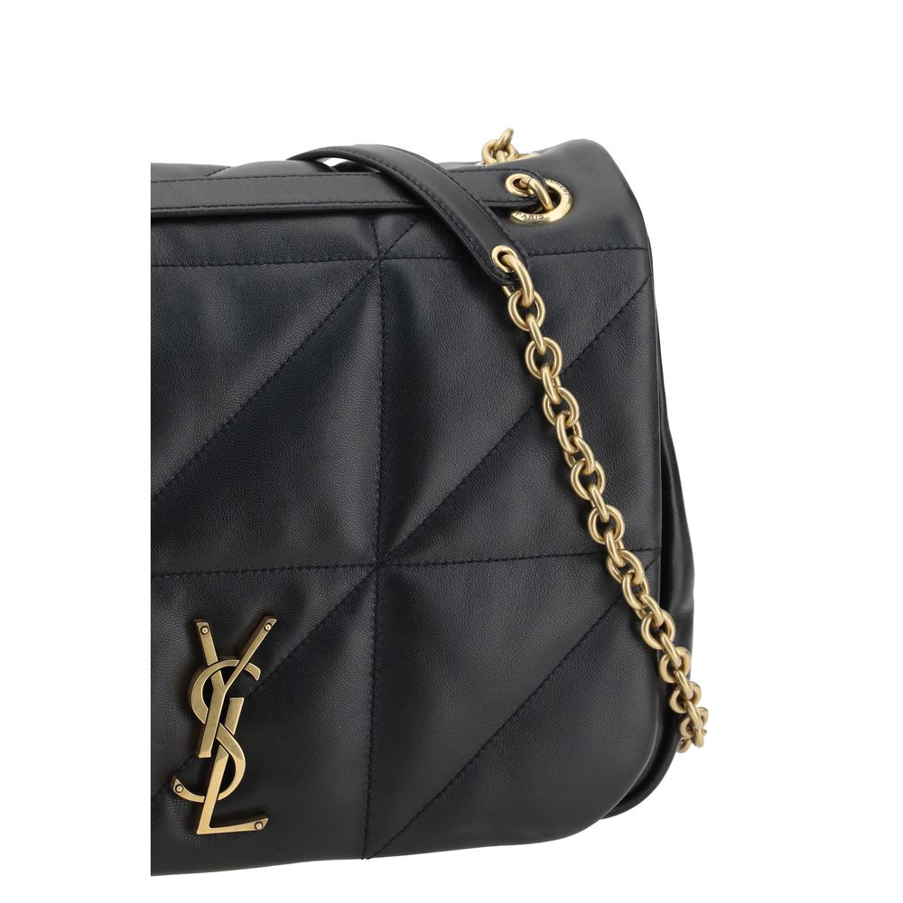 Saint Laurent Black Calf Leather Bos Taurus Shoulder Bag | Regal Royce
