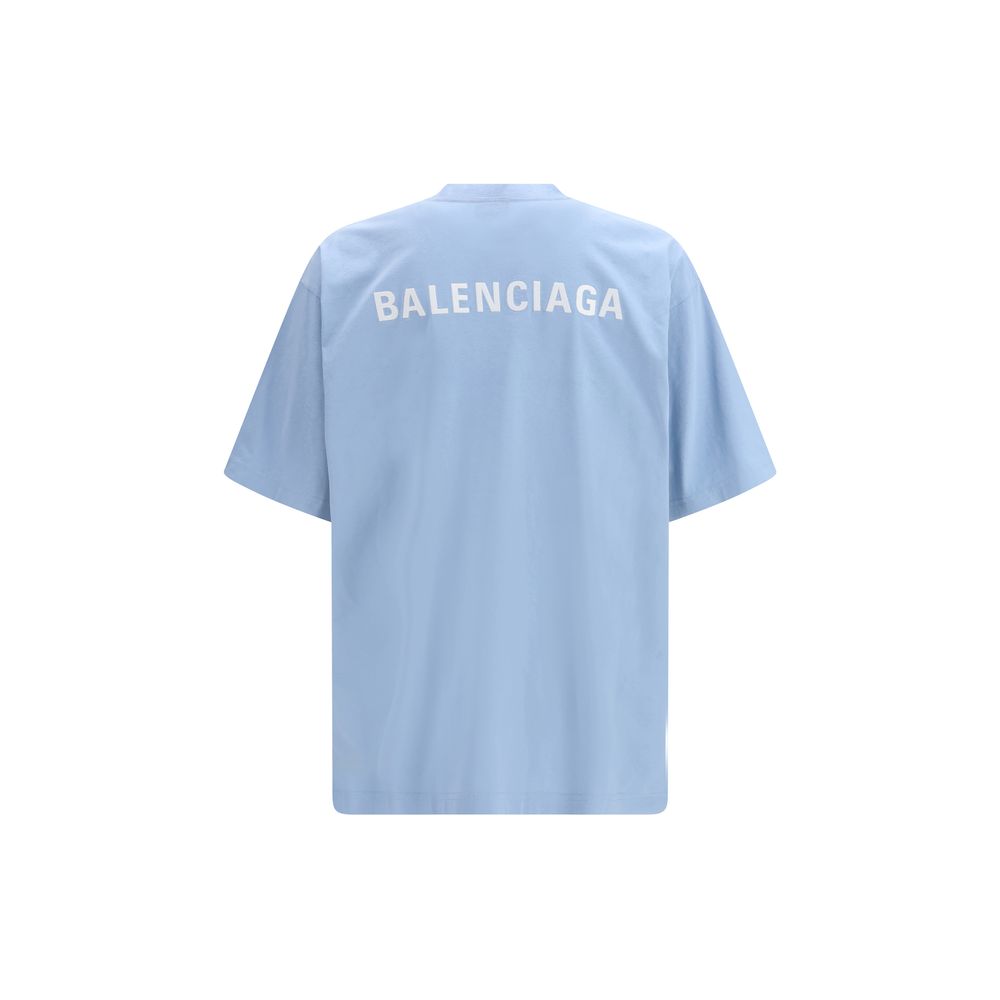 Balenciaga Light Blue Cotton T-Shirt | Regal Royce