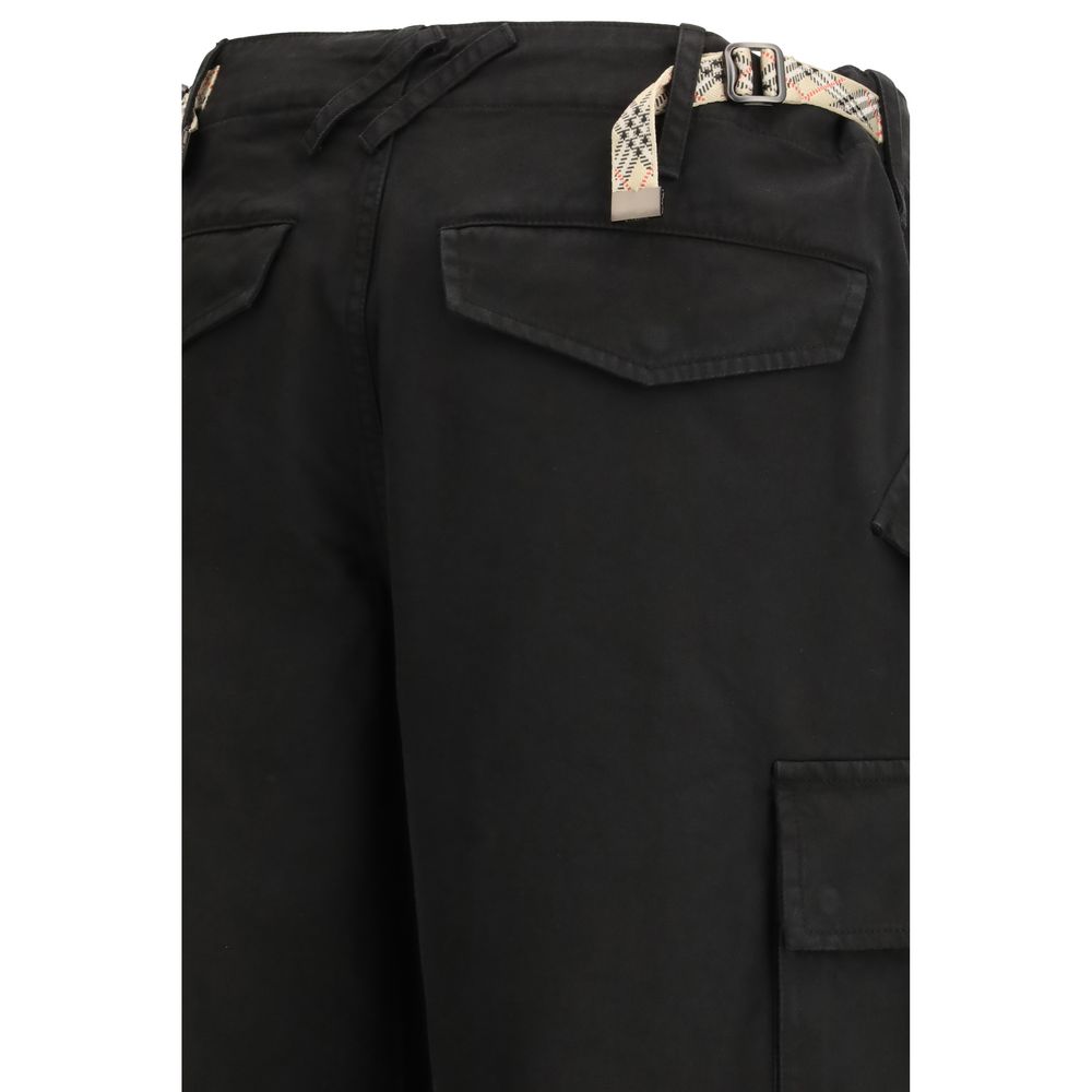 Burberry Black Cotton Cargo Pants | Regal Royce