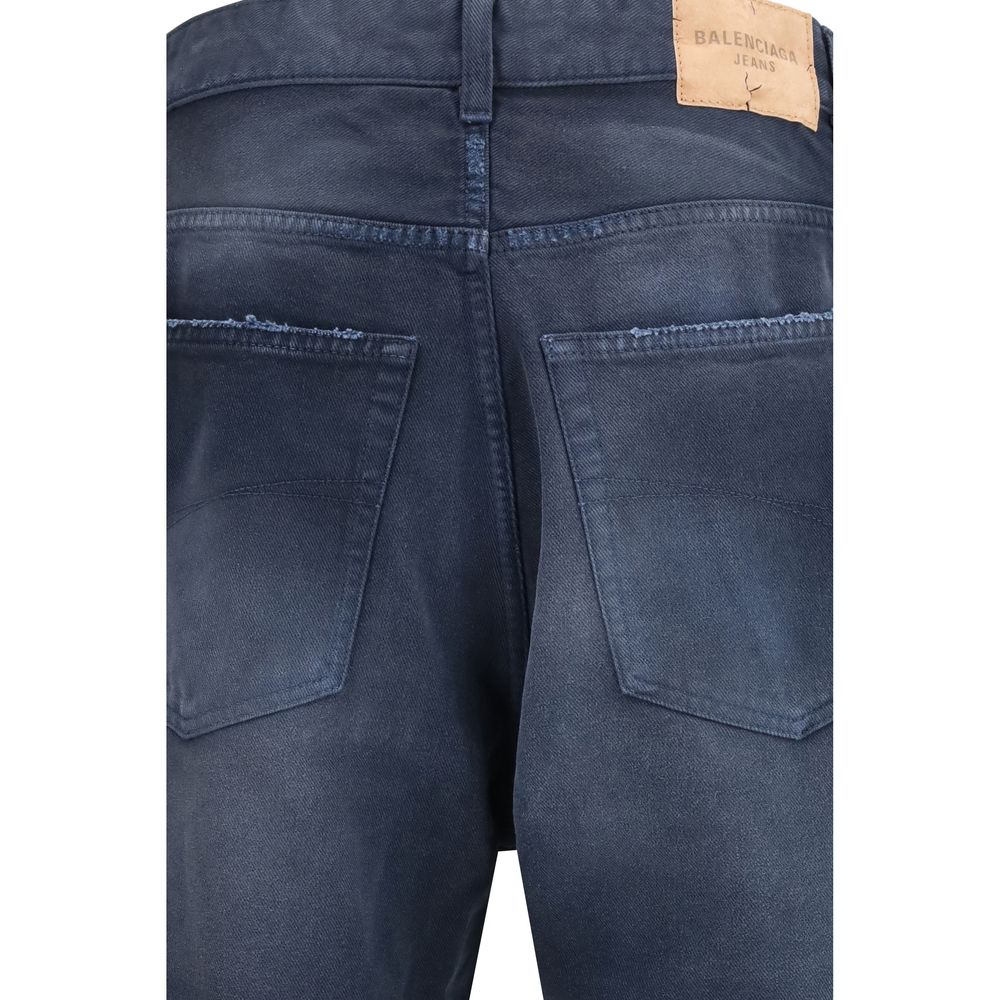 Balenciaga Blue Cotton Bermuda Shorts | Regal Royce