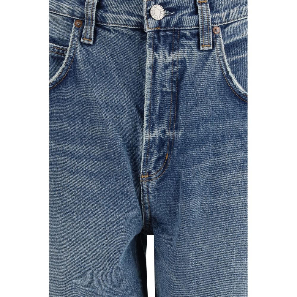 Agolde Light Blue Recycled Cotton Tapered Jeans | Regal Royce