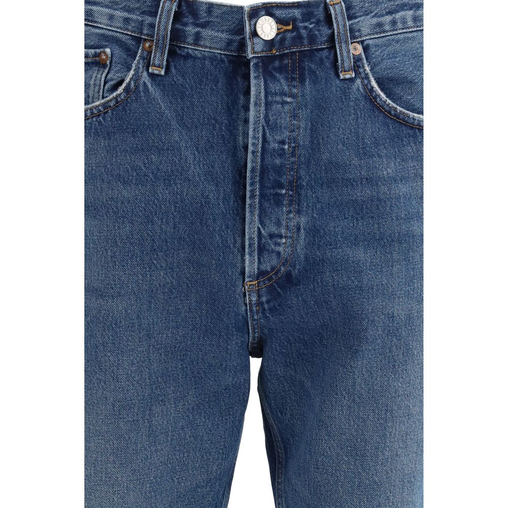 Agolde Blue Cotton Relaxed Fit Jeans | Regal Royce