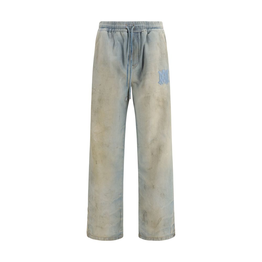 Amiri Light Blue Cotton Relaxed Fit Jeans | Regal Royce