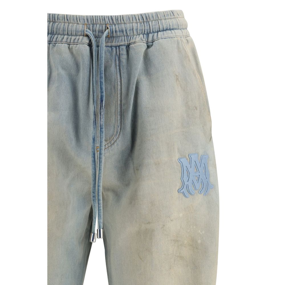 Amiri Light Blue Cotton Relaxed Fit Jeans | Regal Royce