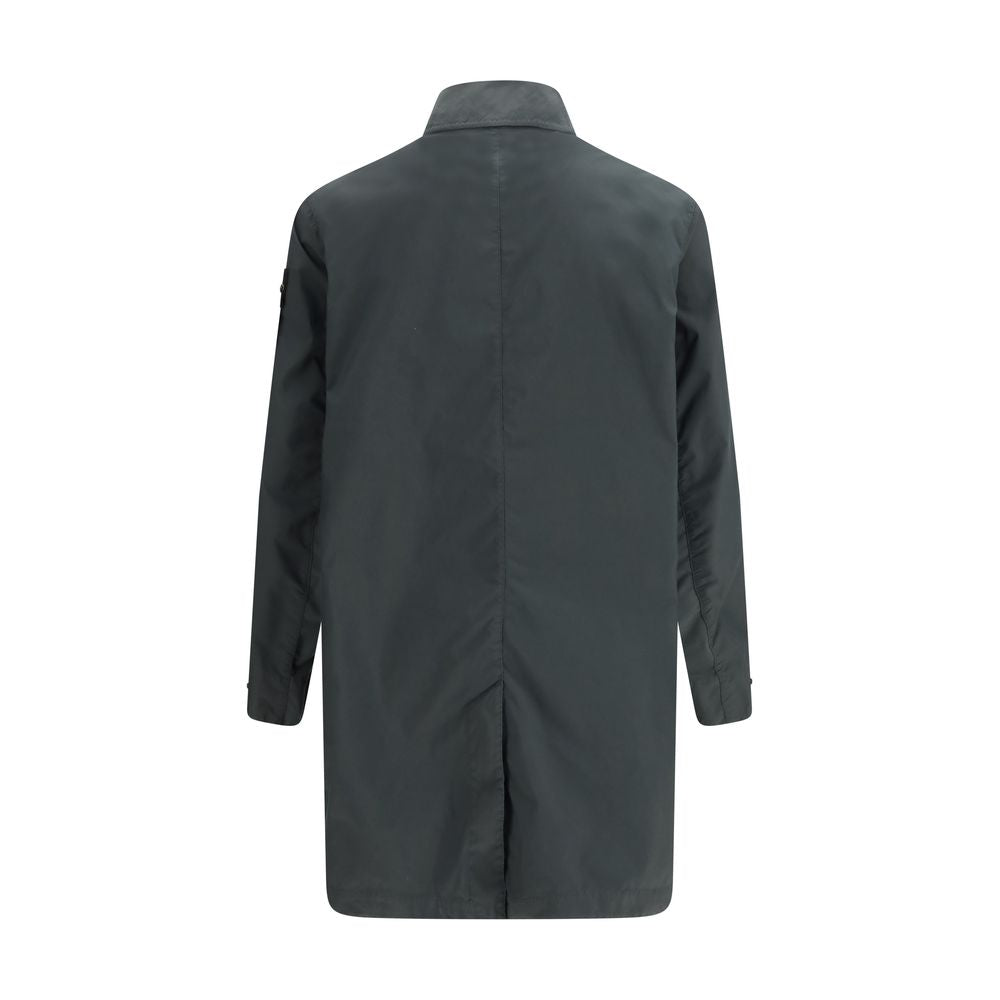 Stone Island Gray Polyester Coat | Regal Royce