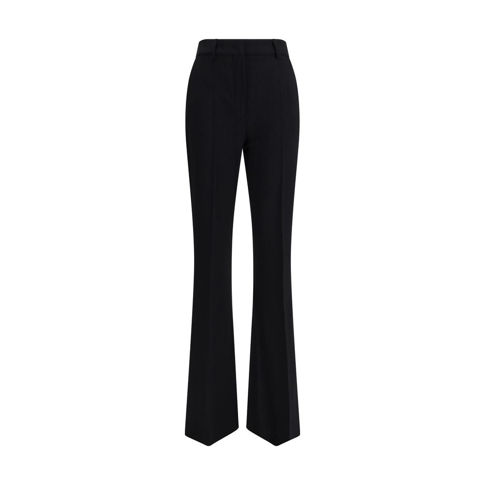 Max Mara Black Fleece Wool Flared Pants | Regal Royce