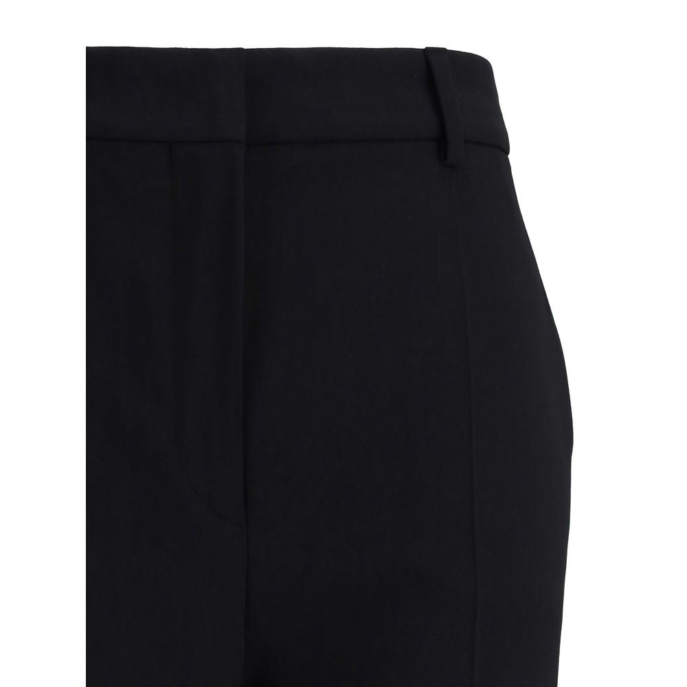 Max Mara Black Fleece Wool Flared Pants | Regal Royce