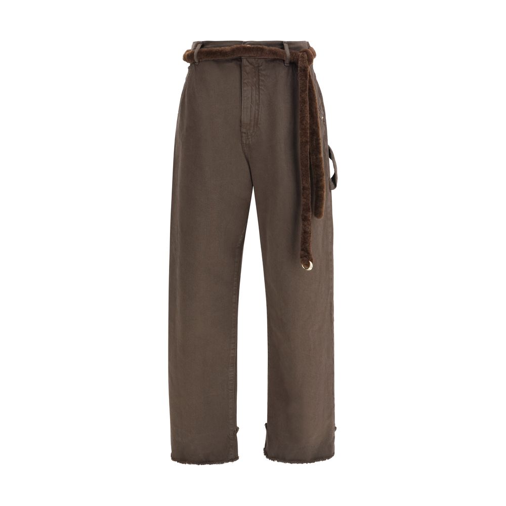 Darkpark Brown Cotton Casual Pants | Regal Royce