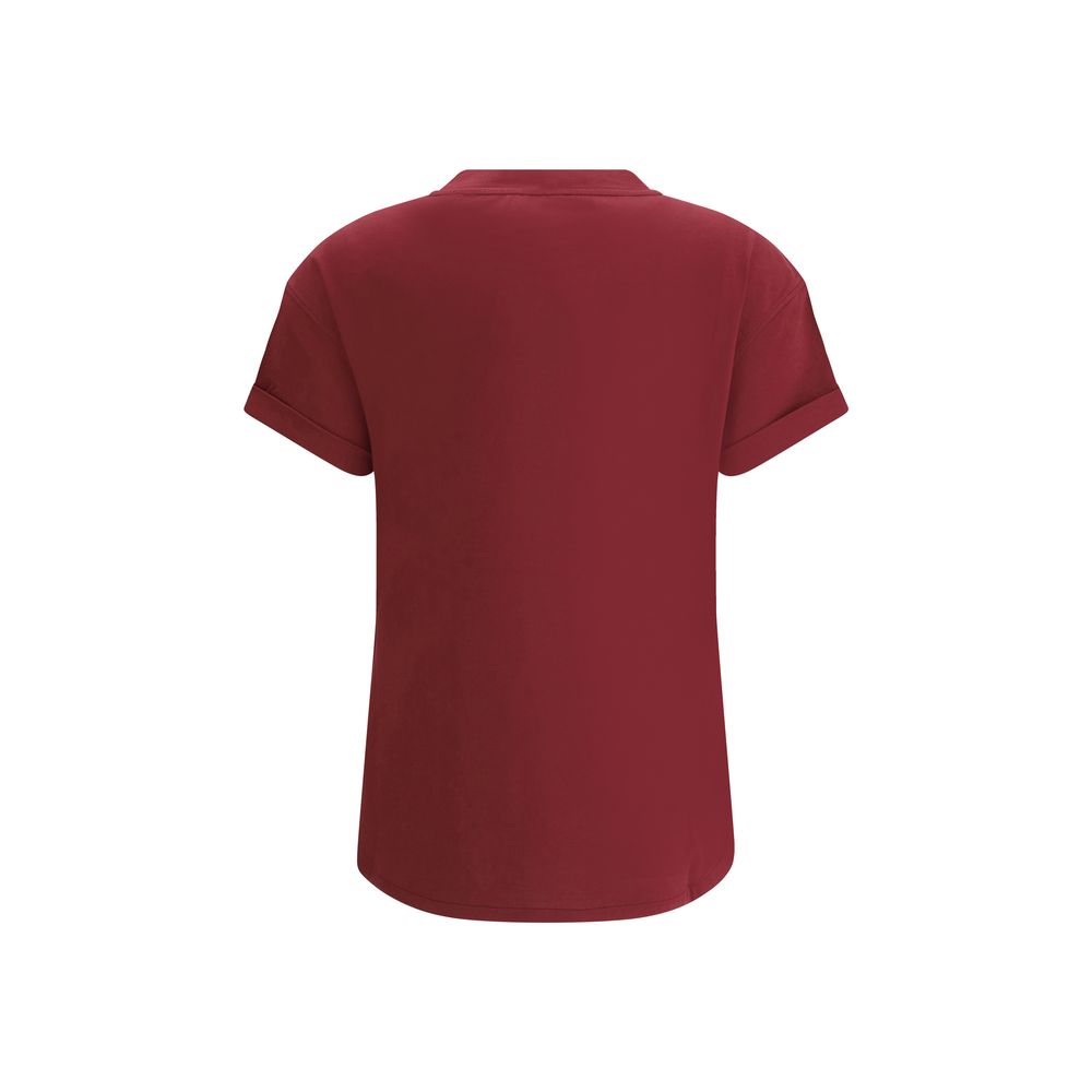 Brunello Cucinelli Bordeaux Cotton T-Shirt | Regal Royce