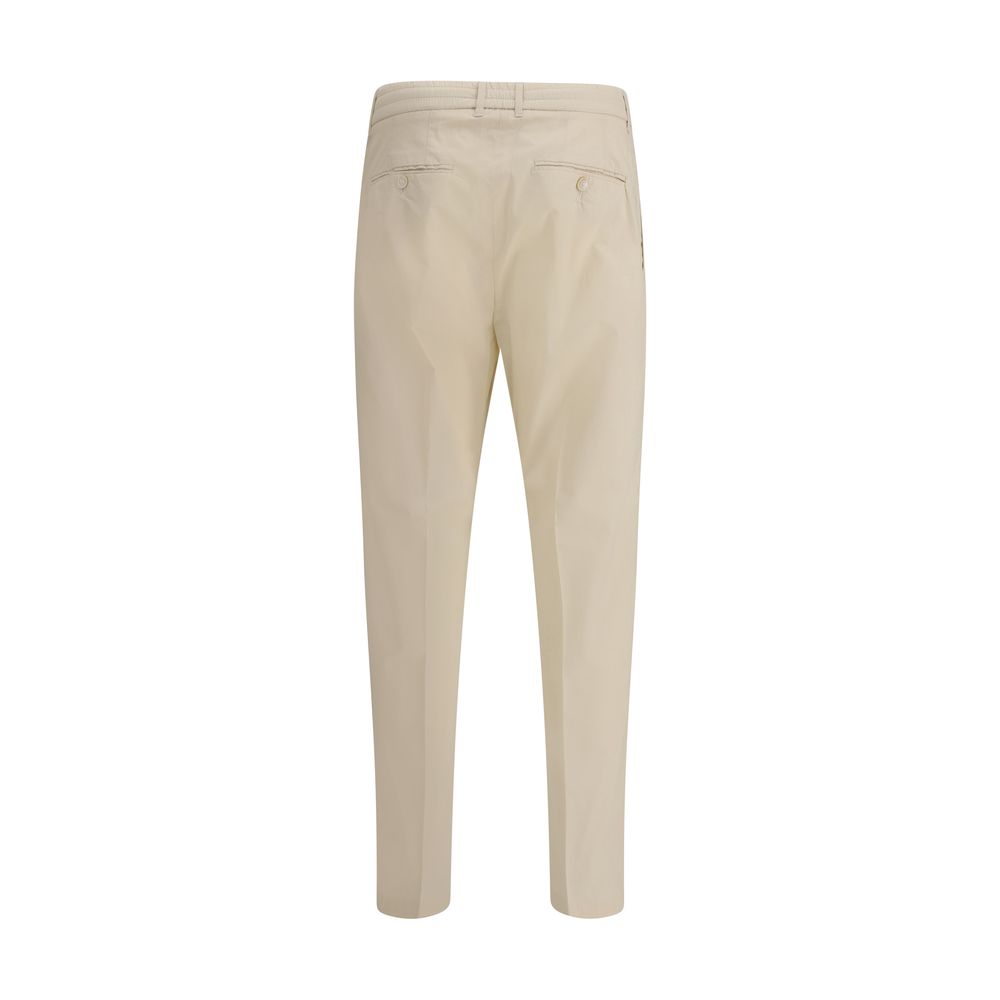 Cruna Beige Cotton Casual Pants | Regal Royce