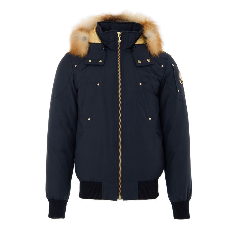 Moose Knuckles Blue Nylon Bomber | Regal Royce