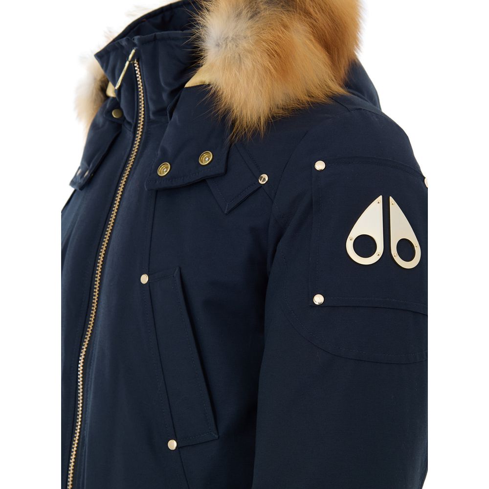 Moose Knuckles Blue Nylon Bomber | Regal Royce