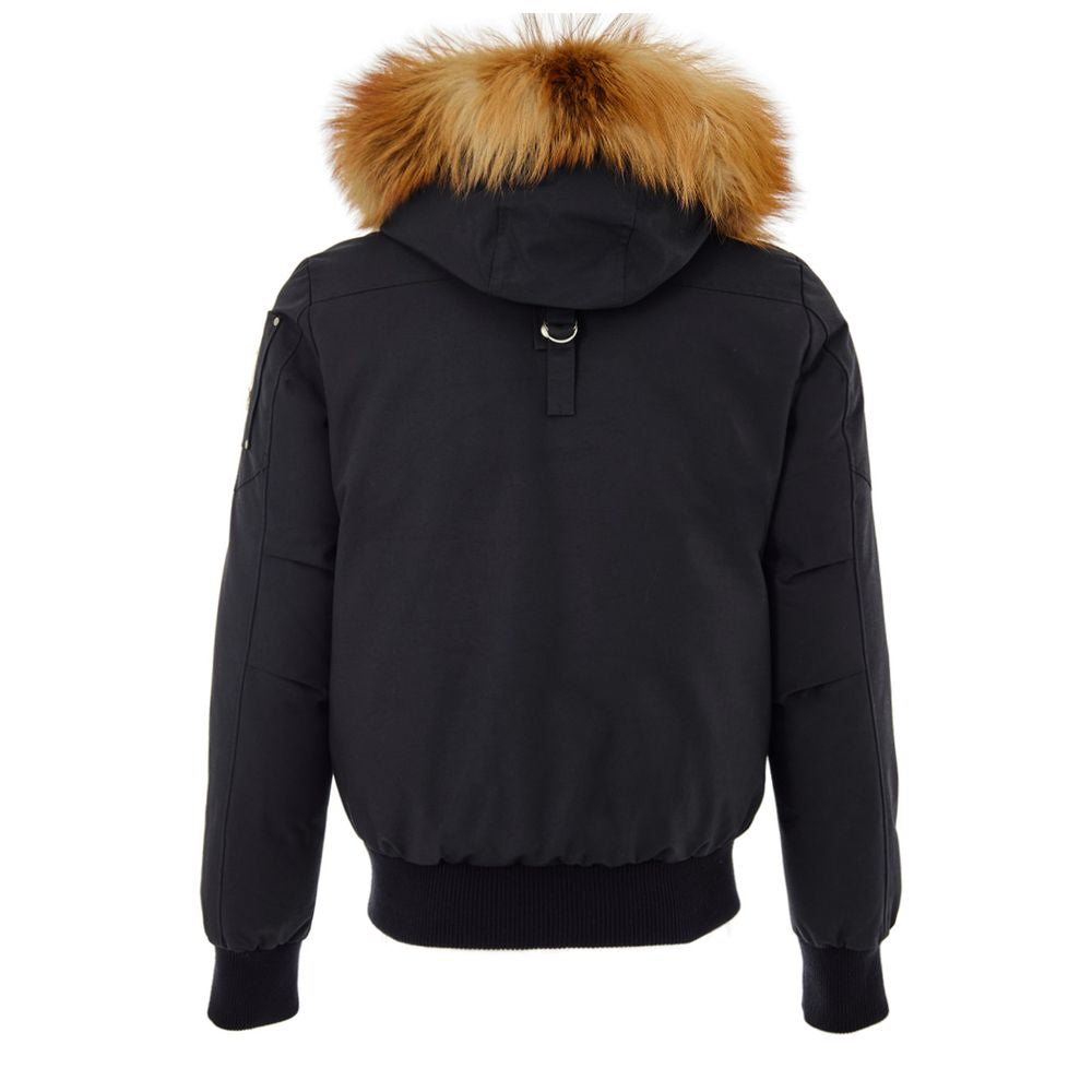 Moose Knuckles Black Cotton Bomber | Regal Royce