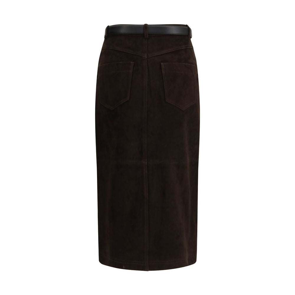 Self-Portrait Brown Lamb Ovis Aries Aries Midi Skirt | Regal Royce