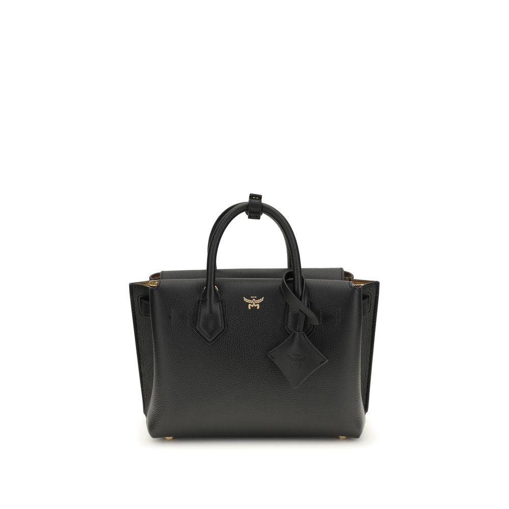 MCM Black Calf Leather Bos Taurus Handbag | Regal Royce