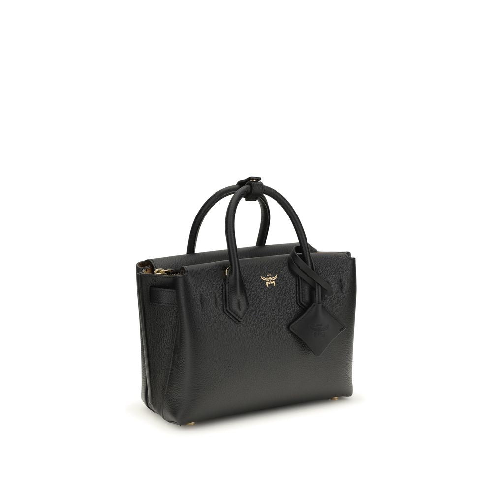 MCM Black Calf Leather Bos Taurus Handbag | Regal Royce