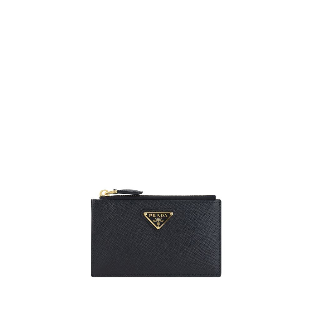 Prada Black Calf Leather Bos Taurus Wallet | Regal Royce