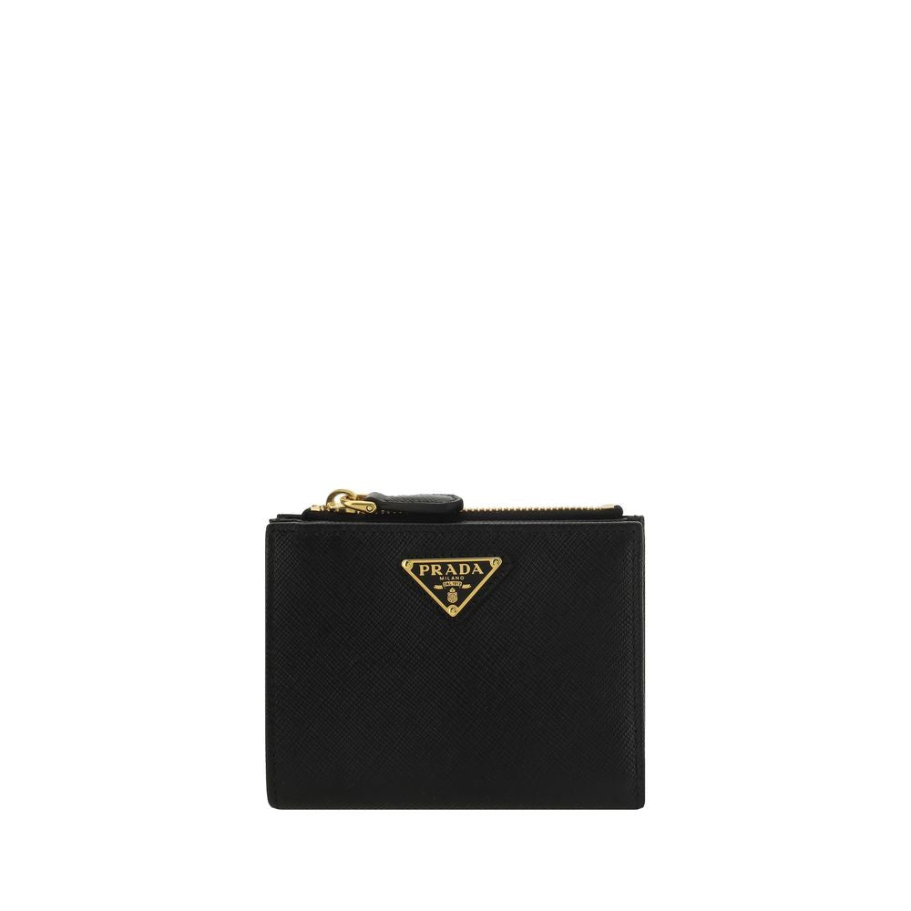 Prada Black Calf Leather Bos Taurus Wallet | Regal Royce