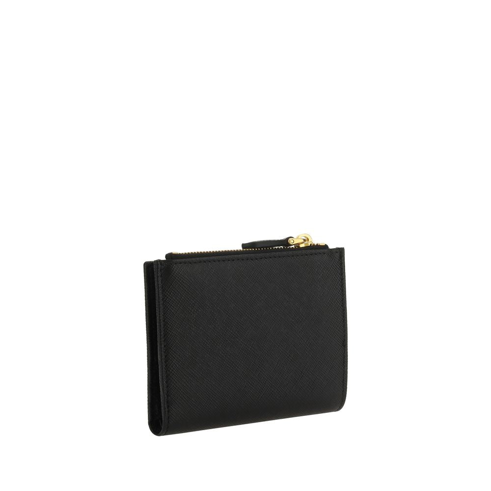 Prada Black Calf Leather Bos Taurus Wallet | Regal Royce