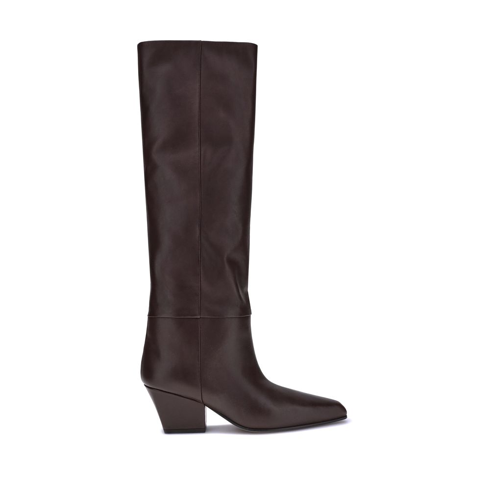 Paris Texas Brown Calf Leather Bos Taurus Boots | Regal Royce