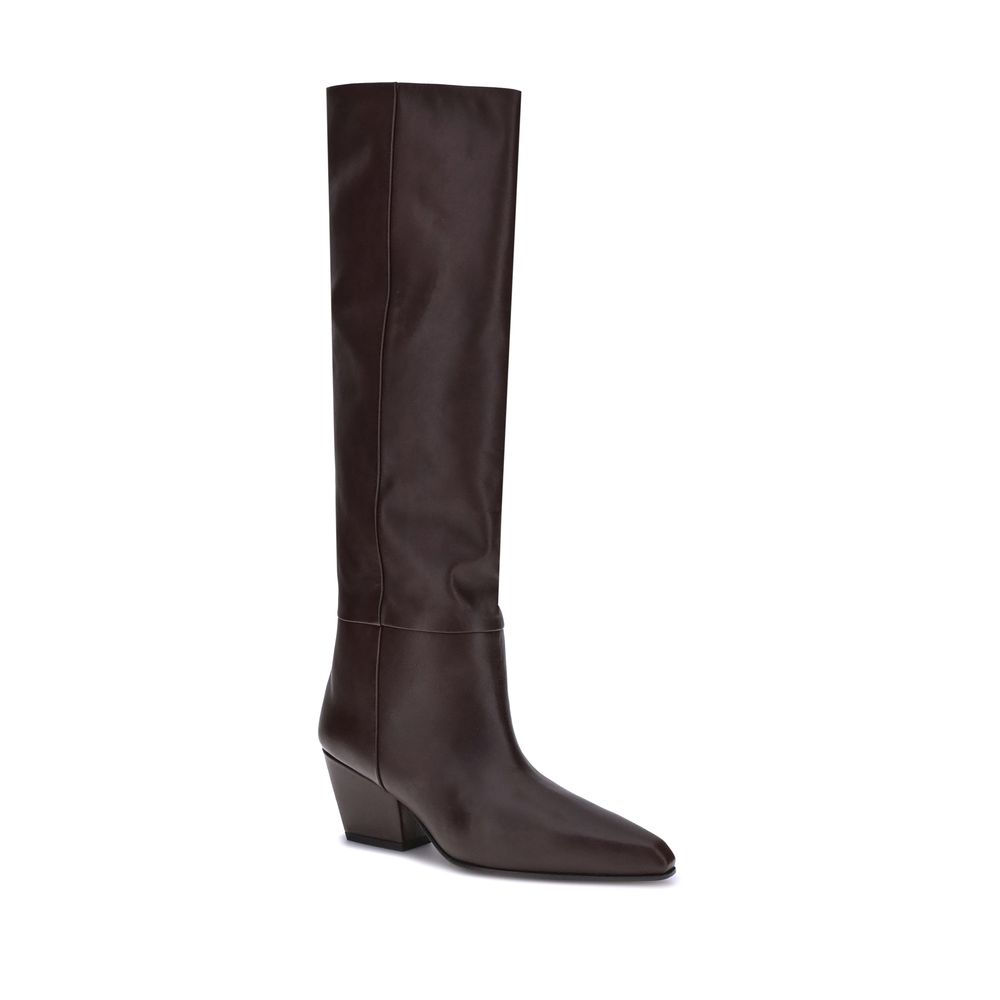 Paris Texas Brown Calf Leather Bos Taurus Boots | Regal Royce