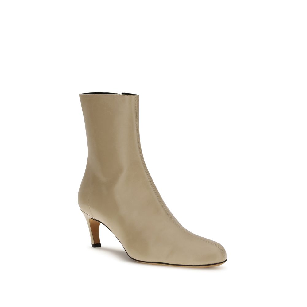 Proenza Schouler Beige Calf Leather Bos Taurus Ankle Boots | Regal Royce