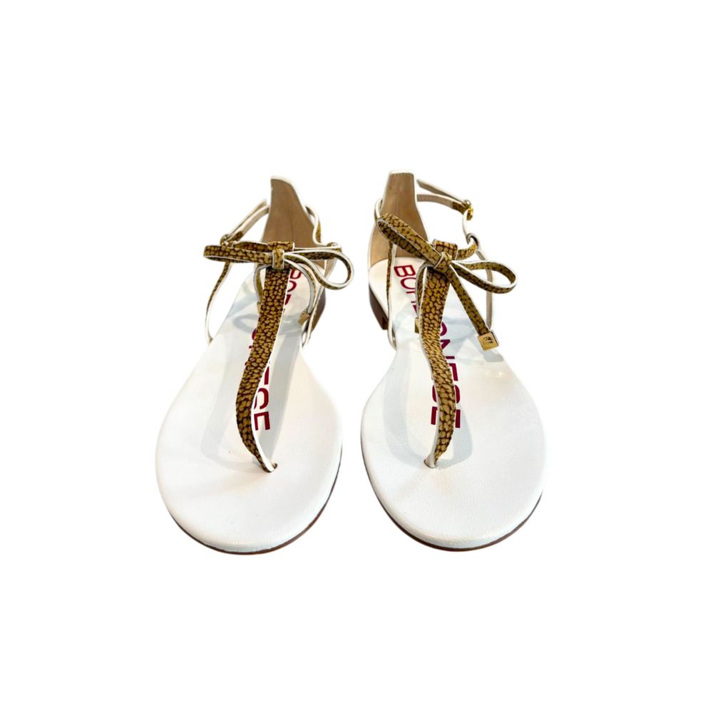 Borbonese Beige Genuine Leather Women Sandal | Regal Royce