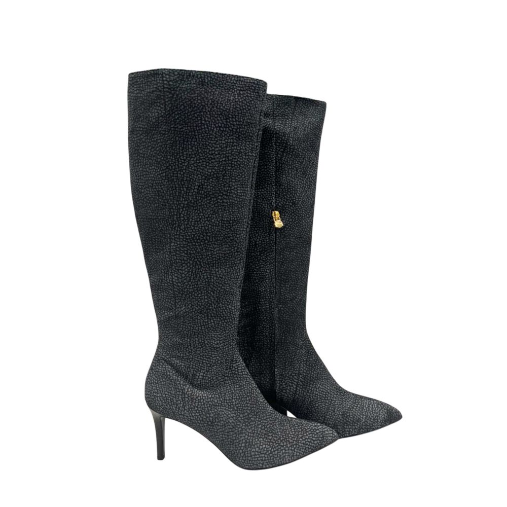 Borbonese Black Genuine Leather Women Boot | Regal Royce