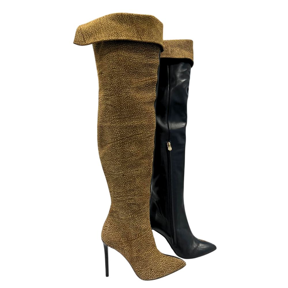 Borbonese Beige Leather Women Boot | Regal Royce