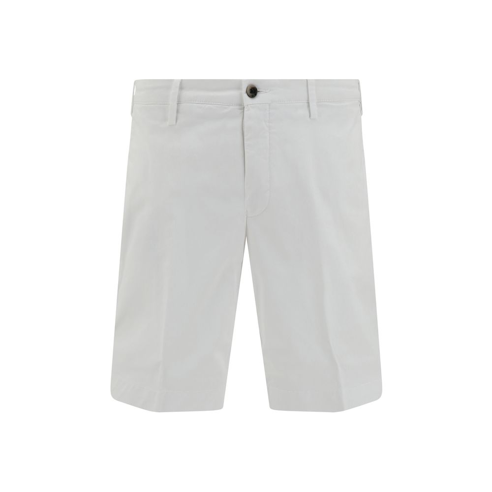 Germano White Cotton Bermuda Shorts | Regal Royce