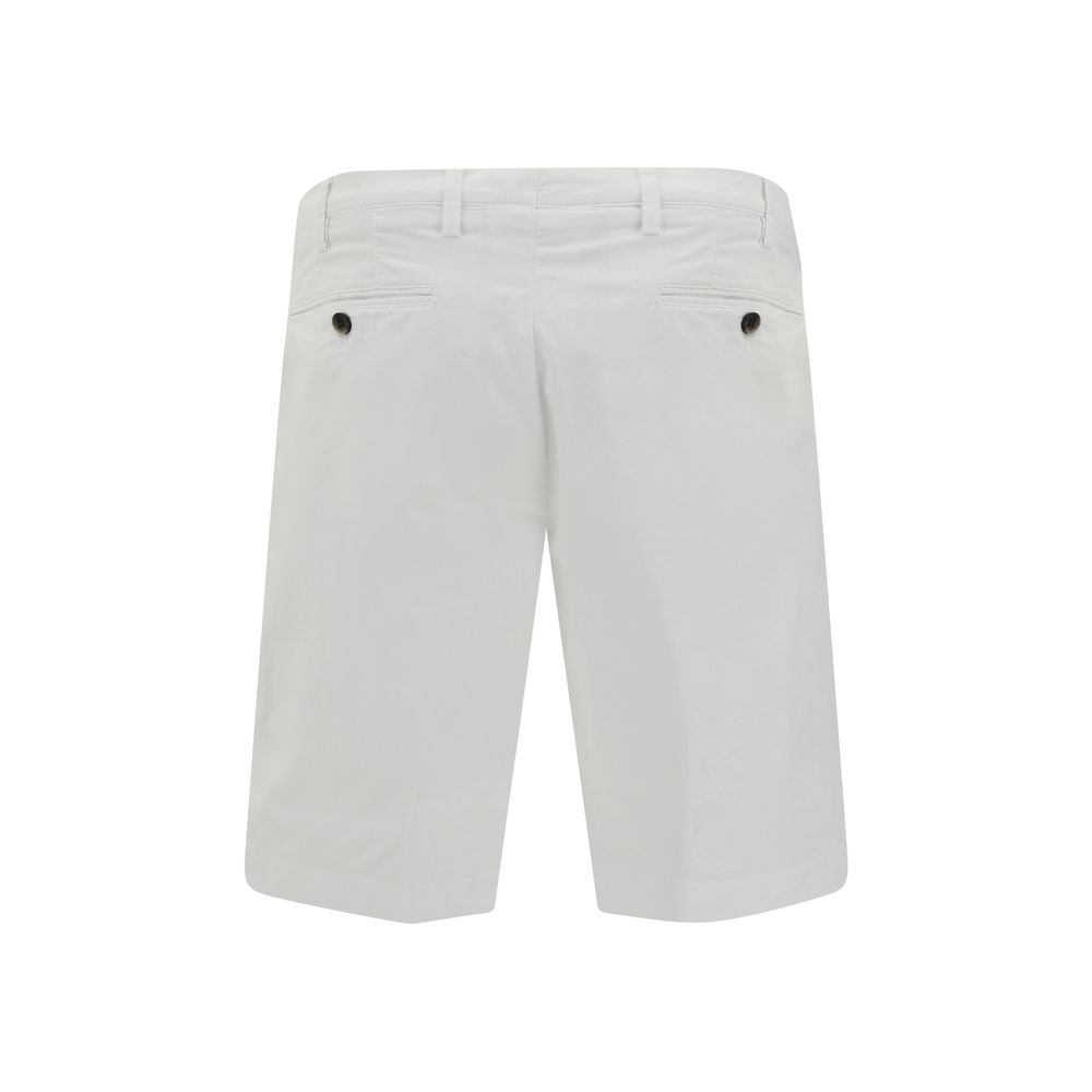 Germano White Cotton Bermuda Shorts | Regal Royce
