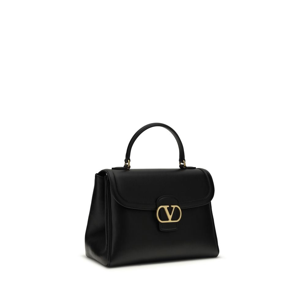 Valentino Garavani Black Calf Leather Bos Taurus Shoulder Bag | Regal Royce