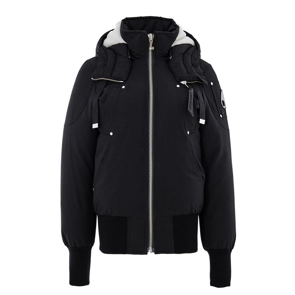 Moose Knuckles Black Nylon Bomber | Regal Royce