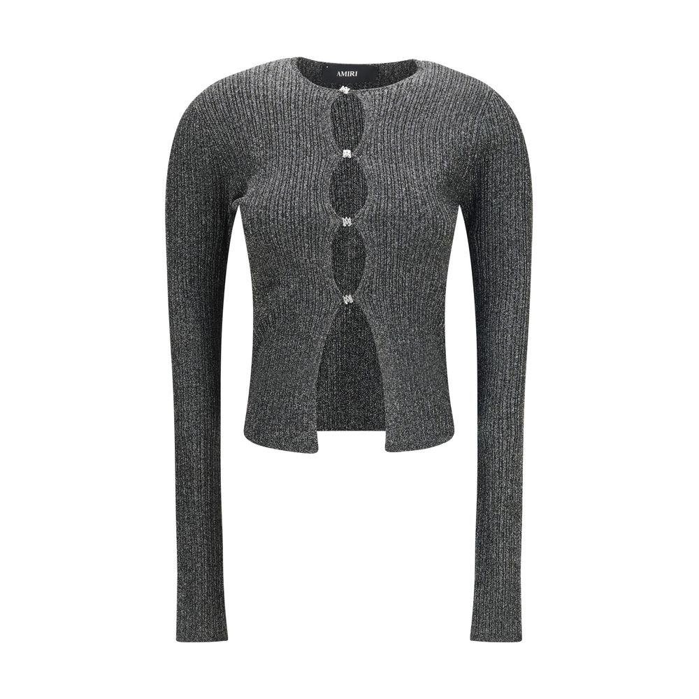 Amiri Black Viscose Cardigan | Regal Royce
