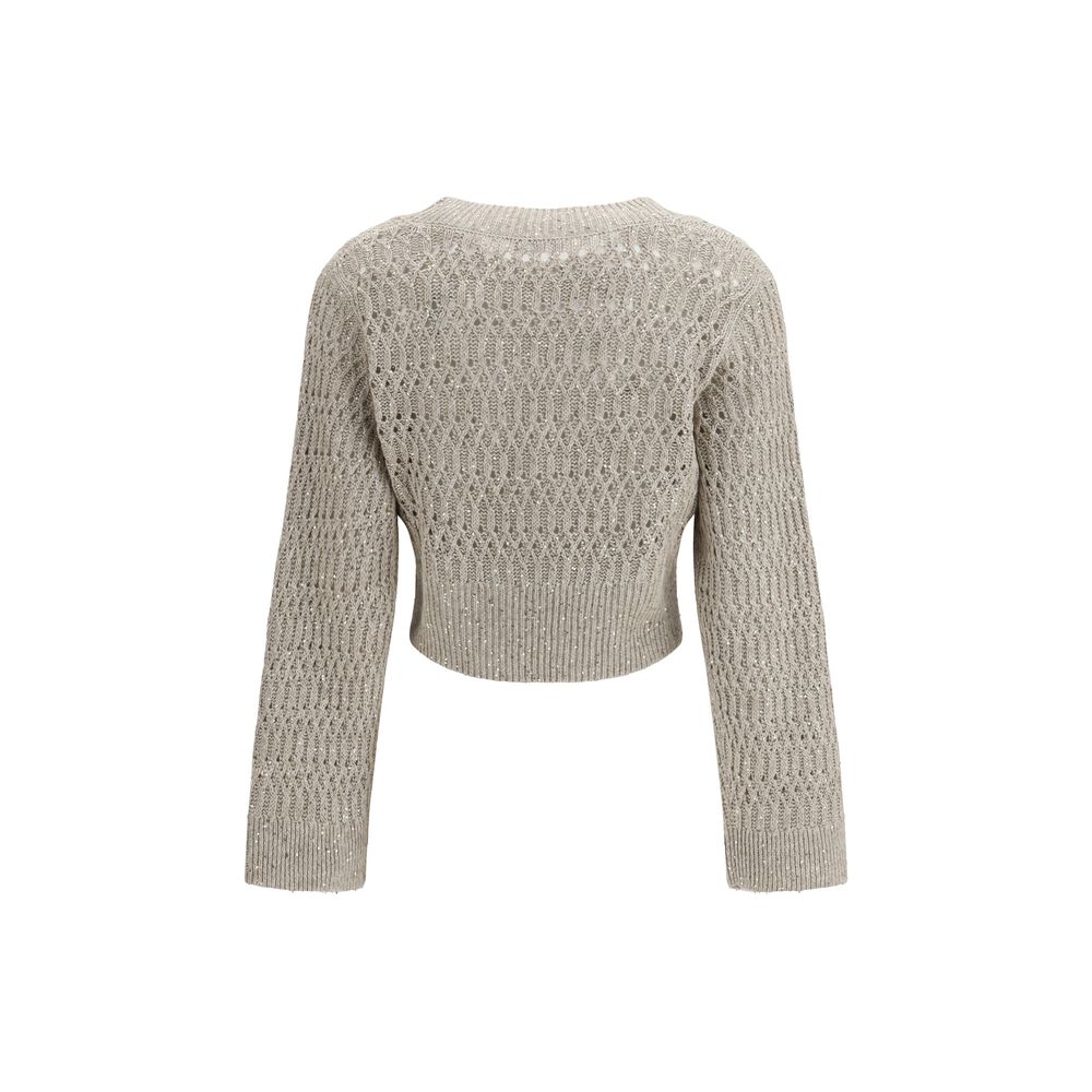 Brunello Cucinelli Beige Linen Sweatshirt | Regal Royce