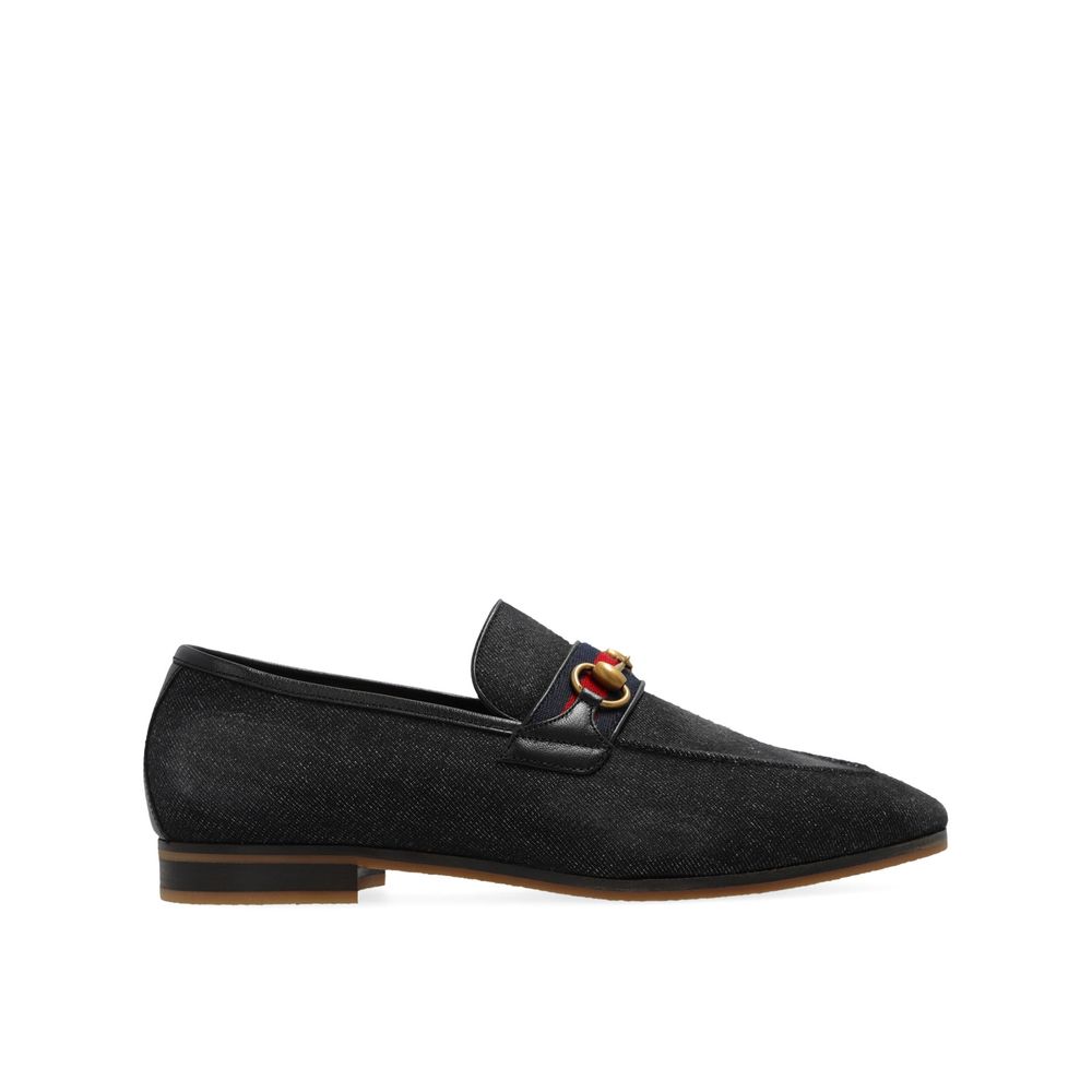 Gucci Black Fabric Slip-On Loafers | Regal Royce