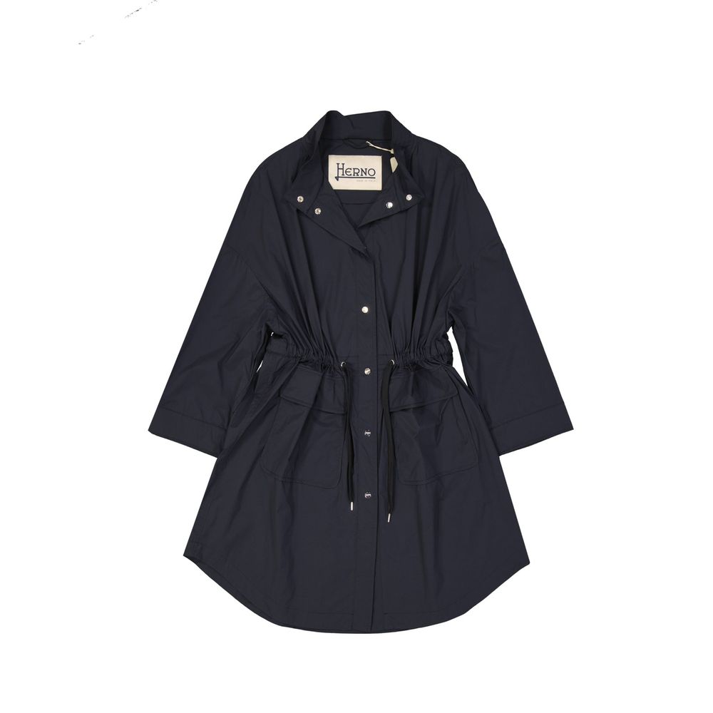 Herno Black Polyamide Coat | Regal Royce