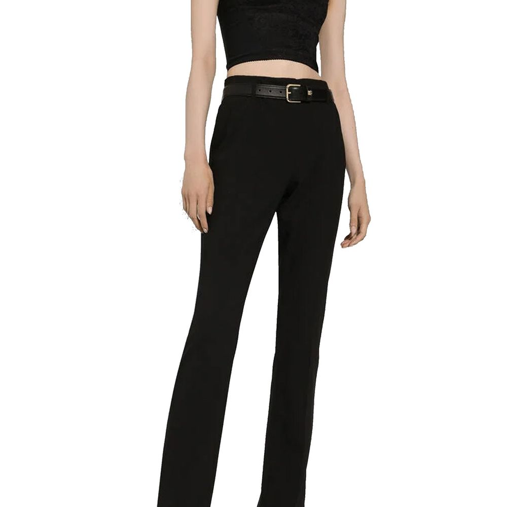 Dolce & Gabbana Black Calfskin Regular Belt | Regal Royce