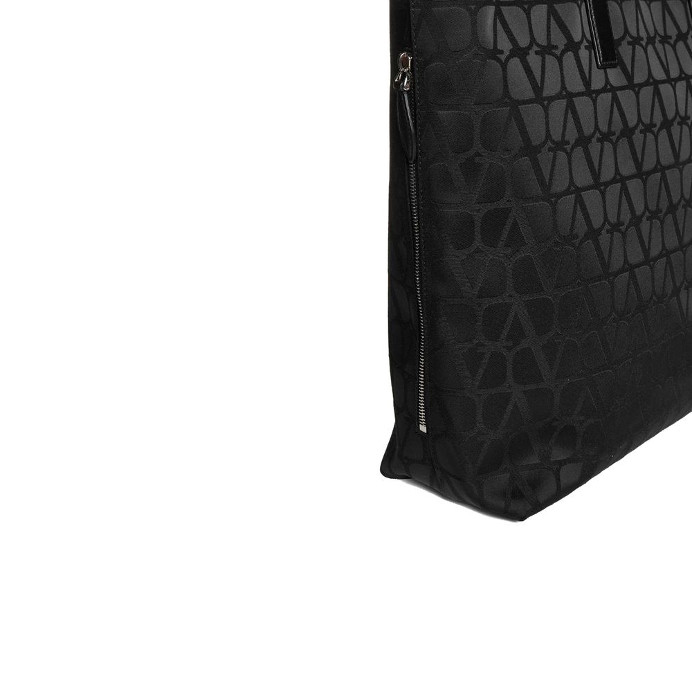 Valentino Garavani Black Cotton Tote Bag | Regal Royce