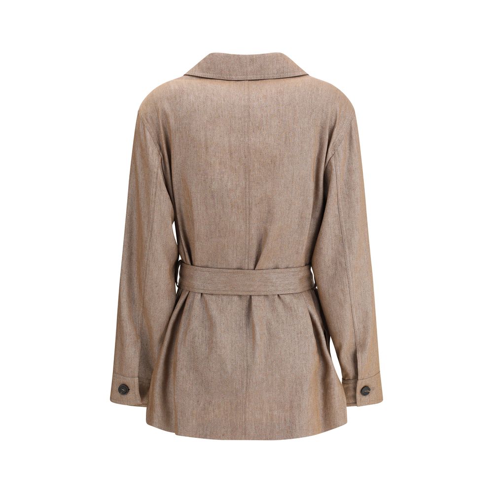 Brunello Cucinelli Brown Linen Coat | Regal Royce