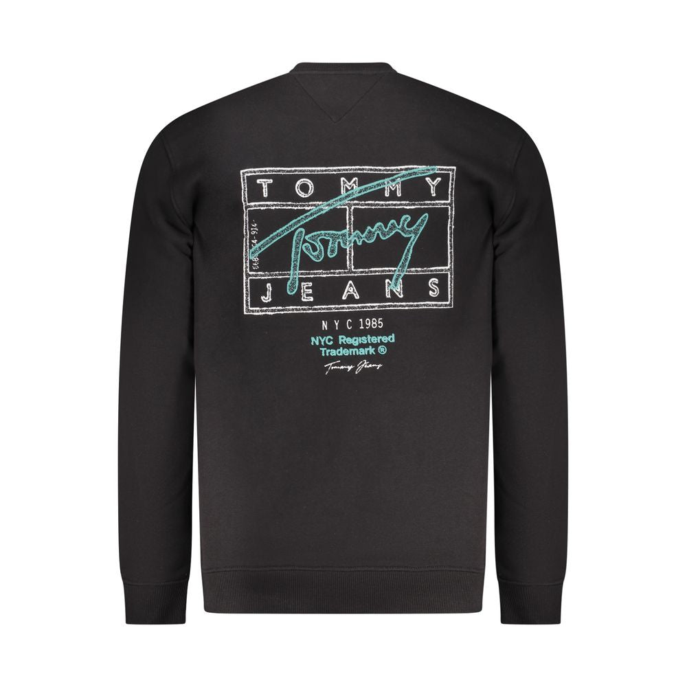 Tommy Hilfiger Black Cotton Men Sweatshirt | Regal Royce