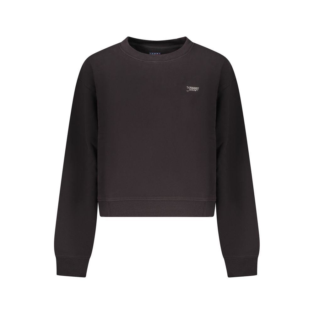 Tommy Hilfiger Black Cotton Women Sweatshirt | Regal Royce