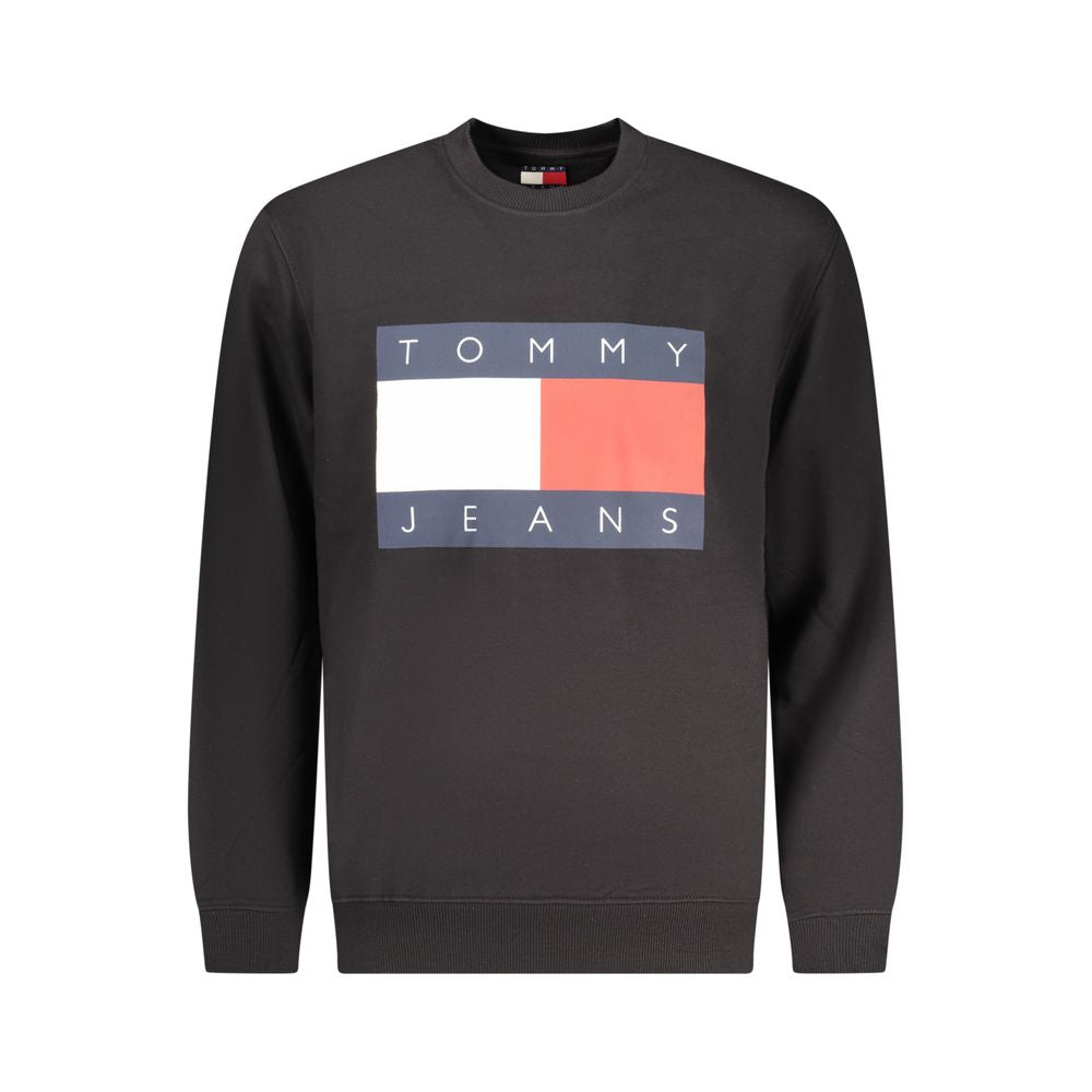 Tommy Hilfiger Black Cotton Men Sweatshirt | Regal Royce